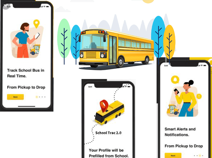 Realtime school bus updates to parents