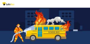 What to do when a school bus catches fire